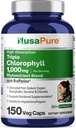 NusaPure High Absorption Triple Chlorophyll 1000 mg 150 Veg Caps Apto para Vegetarianos y Veganos, No GMO