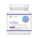 Teoría Relajar el polvo de magnesio - Suplemento Vegan Stress Relief con L-Theanine & GABA* - Apoya la relajación* - Dairy, Soy &amp; Gluten Gratis - Berry, 4.4 oz