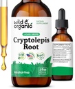 Wild & Organic Cryptolepis Sanguinolenta Tincture - Detox & Immune Support Supplement - 1-Month Supply - Cryptolepis Extract Liquid Drops - Vegan, Sugar & Alcohol-Free - 2 fl oz