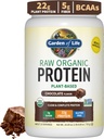 Garden of Life Protein Powder, Vegan Protein Powder, BCAA, Probiotics " Digestive Enzymes, Gluten " Lactose Free, Chocolate, 1.5 LB