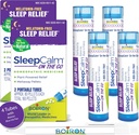 Boiron Sleep Calm On The Go Sleep Aid for Deep, Relaxing, Restful Nighttime Sleep - Melatonin-Free and Non Habit-Forming - 80 Count per Tube - 4 Tubes with Blue Pen