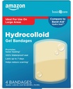 Amazon Basic Care Advanced Fast Healing Hydrocolloid Gel Bandages, Grande Wound Dressing, 4 ct