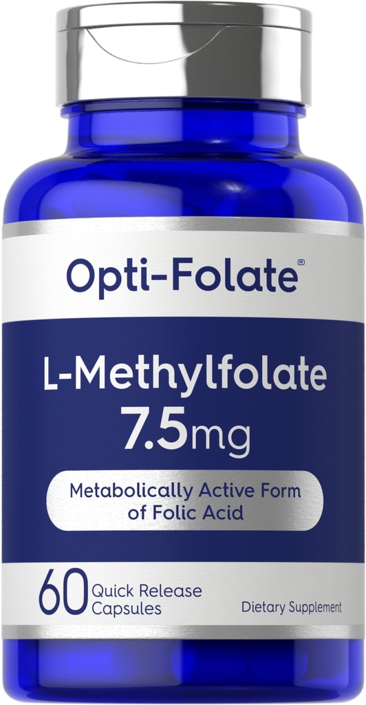 Carlyle L Methylfolate 7.5 mg  60 Capsules ← Optimizado y activado ← No GMO, Gluten Free peru Methyl Folate, 5-MTHF ← por Opti-Folate