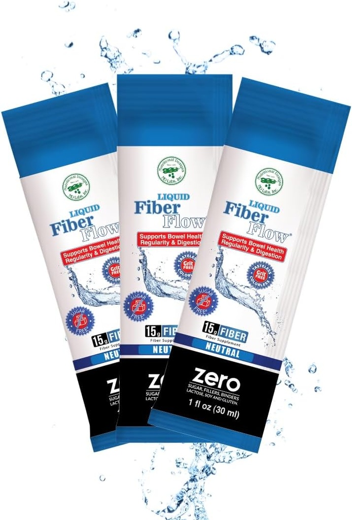Fibra líquida para niños - Suplemento de fibra para niños, fibra prebiótica sin azúcar, mezcla de bebida de fibra, Bebida de regularidad natural para el equilibrio intestinal saludable, diseños nutricionales, 25 paquetes