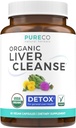 Orgánica de limpieza del hígado Detox " Reparación (Vegan, No GMO) Extracto de esteto de leche (80% Silymarin), Dandelion Root, Artichoke Leaf, Yellow Dock - Liver Health Support Suplemento - 60 cápsulas (Sin píldoras)