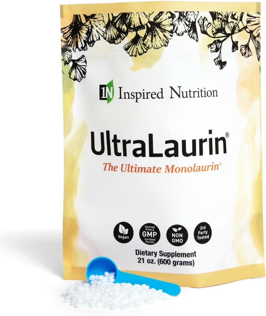 UltraLaurin ® Monolaurin Supplement for Immune Support and Gut Health - Monolaurin Pellets - 21oz - 200 Servings, 3000 mg Cada uno