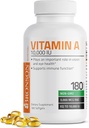 Vitamina Bronson A 10,000 UI Premium No GMO Fórmula apoya el sistema de visión saludable y el crecimiento saludable y la reproducción, 180 Softgels