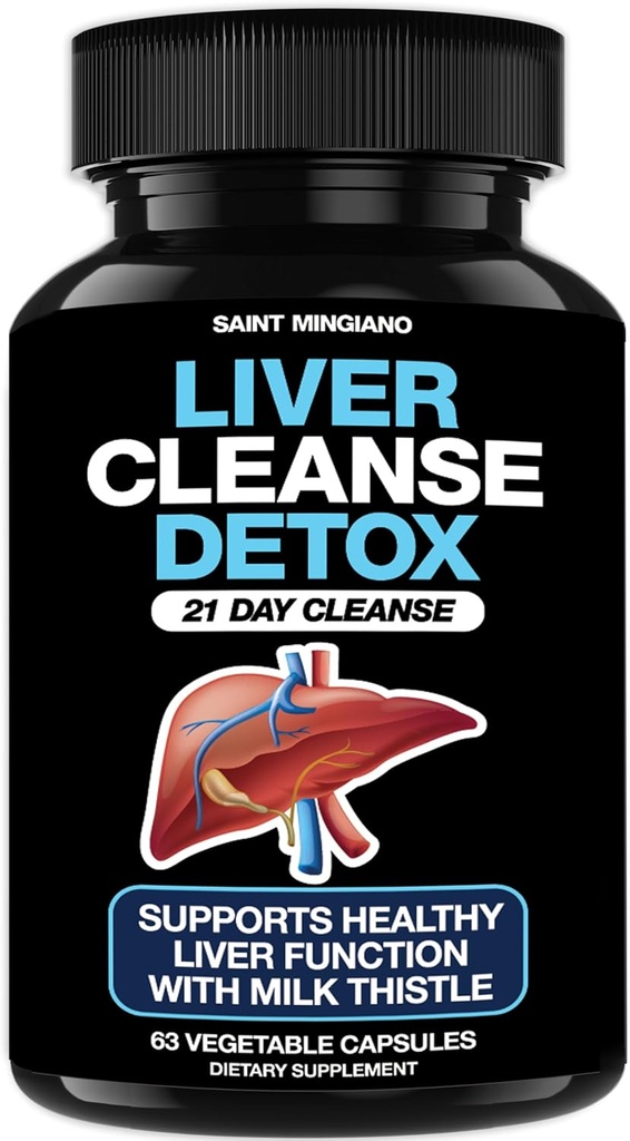 Limpiador de hígado desintoxicación y reparación - 21 días de limpieza - Natural Liver Support Suplemento con Milk Thistle, Dandelion Root, Spinach Leaf y Artichoke Extract for Liver Health