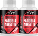 2400mg Fadogia Agrestis Tongkat Ali Suplementos - Testado de terceros - 1400mg Fadogia Agrestis & 1000mg Tongkat Ali, Fuerza máxima, Masa muscular & Rendimiento atlético, 2 paquetes
