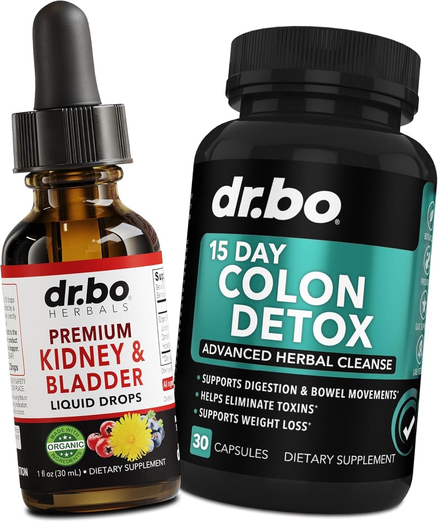 Suplemento de la vejiga " Colon Cleanser Detox - Suplementos de la vejiga ecológica gotas, 15 días de intestino Píldoras de limpieza Probiótico - Renal Cleanse Detox Urinary Tract Bowel Movement