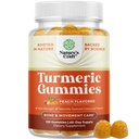 Gummies de Turmérico para Adultos Peach Flavor - Soporte Conjunto de Fuerza Extra Gummies con Curcumina Turmérica con Extracto y Peligro Negro - y vitaminas de Peach de jengibre para Adultos