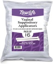 NuevoLife Naturales desechables aplicadores de almacenamiento de plástico - Fits Most Boric Acid Suppositories, Pills, Tablets, and Size 0 and 00 Capsules - pH Balance and Feminine Health - Pack of 16