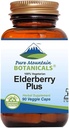 Botánicos de Montaña Pura Suplemento de Elderberry - Cápsulas de Kosher Vegan con 750mg Elderberry orgánico y 200mg Elderflower