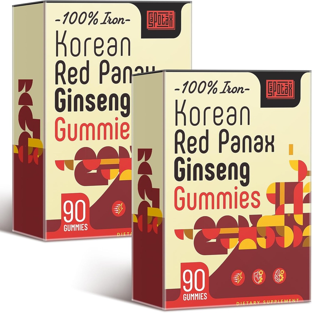 Coreana Panax Ginseng Suplemento Gummies - 180 Conde