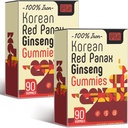 Coreana Panax Ginseng Suplemento Gummies - 180 Conde