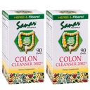 Sanar Naturals Colon Cleanser, 90 cápsulas (2 Pack) - Fibra dietética, Herbal y Probióticos Blend, Apoyo Digestivo, Colon Cleanse Suplemento para Hombres