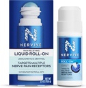 Rollo de alivio de dolor Nervive en líquido, Max Strength No-Mess Alimentador de dolor tópico con lidocaína y mentol para los dedos, pies, rayas, manos, piernas y brazos, 2,5oz