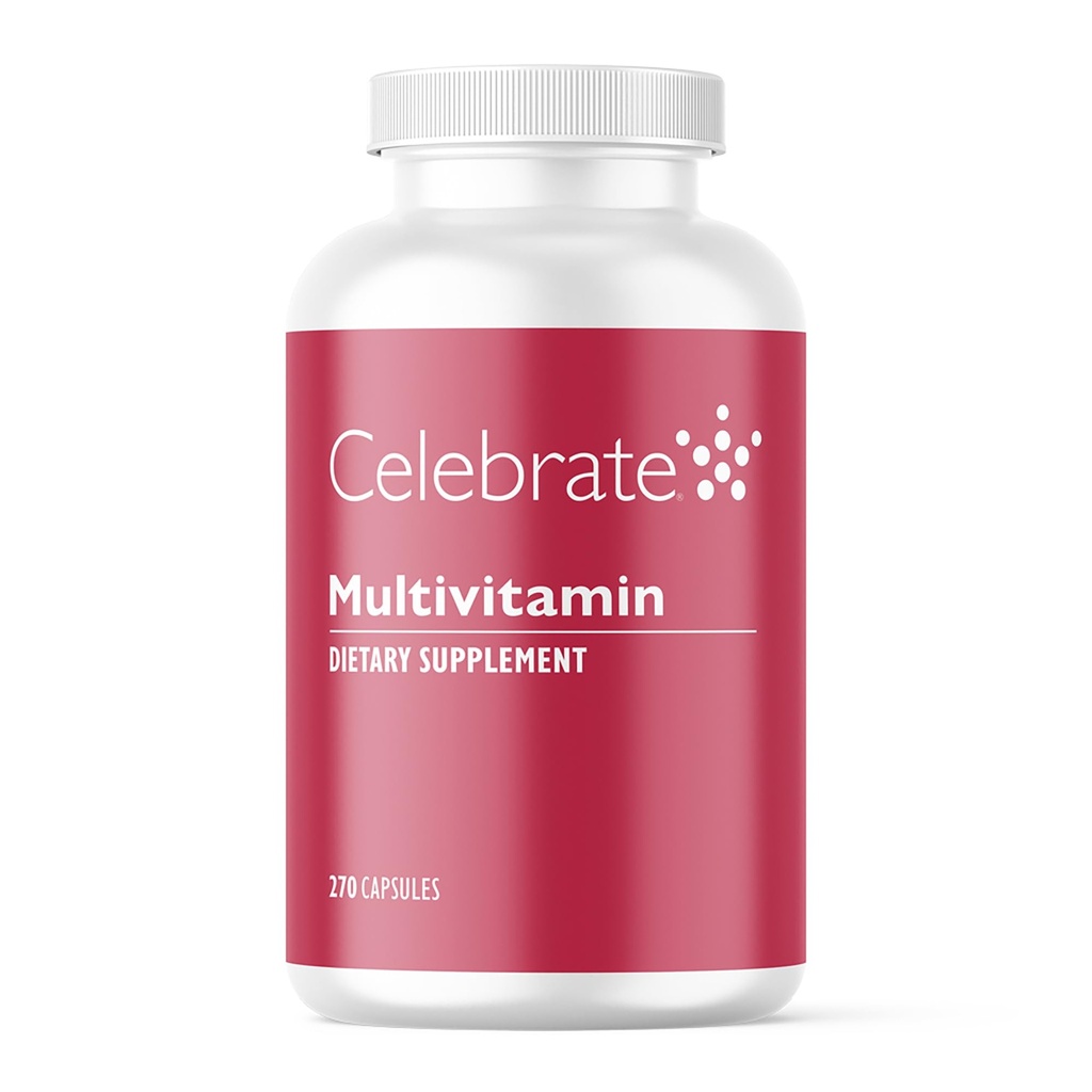 Celebrar vitaminas Multivitaminas bariatricas, Iron Gratis - Post Gastric Bypass &amp; Sleeve Gastrectomy Suplemento para hombres y mujeres - Minerales esenciales & vitaminas A, B, D &amp; E (270 cápsulas)