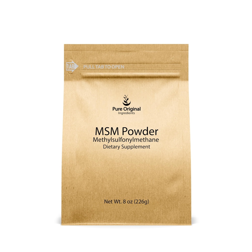 PURE ORIGINAL INGREDIENTES Methylsulfonylmethane (8 oz) MSM, Natural Sulfur, Dietary Supplement