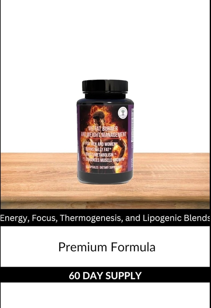 Vis Fat Burner Weight Loss Suplemento – Weight Management Fat Burner for Men & Women – Boosts Metabolism, Burns Belly Fat Burner for Women, Enhances Muscle Growth- 60 Capsules