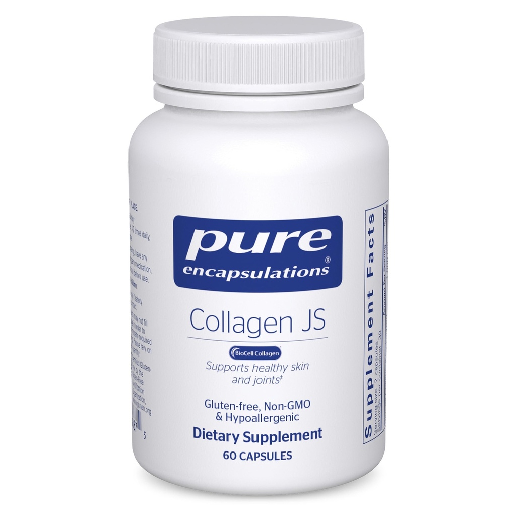 Pure Encapsulations Collagen JS - Skin & Joint Health* - 1,000 mg Hydrolyzed Biocell Collagen - Gluten Free " Non-GMO - 60 cápsulas