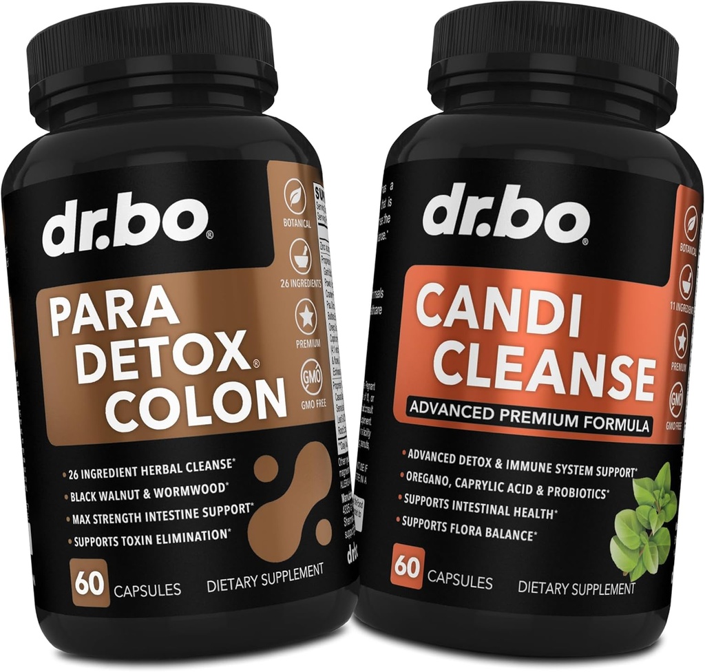 Colon Cleanse Pills Body Detox & Candi Cleanse - Intestinal Guard Cleanser for Stomach & Oral Herbal Oregano & Caprylic Acid Probiotic Complex Capsules, Herbal Wormwood Black Walnut Clove Mujer Hombre