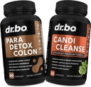 Colon Cleanse Pills Body Detox & Candi Cleanse - Intestinal Guard Cleanser for Stomach & Oral Herbal Oregano & Caprylic Acid Probiotic Complex Capsules, Herbal Wormwood Black Walnut Clove Mujer Hombre