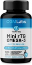 rTG Omega 3 Fish Oil Suplemento dietético - Alta Absorción " Actuación rápida, Burpless Fish Oil Suplemento de Anchovy. triglicéridos reesterificados w/EPA " DHA (como rTG) 960mg - 120 Softgels by CGM Labs