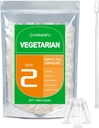 wananfu Tamaño 2 Empty Capsules Vegetarian (500 Conde) Agrupo con 2 cucharas de laboratorio, Cucharillas de verduras limpias Tamaño 2 para hacer sus propios suplementos
