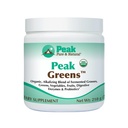 Peak Pure & Natural Peak Greens Support pH Balance and Alkalinity TEN Superfood Green Drink Powder TEN Blend of Fermented Grass, Vegetable, " Fruit TEN Digestive Enzyme " Probiotic Powder