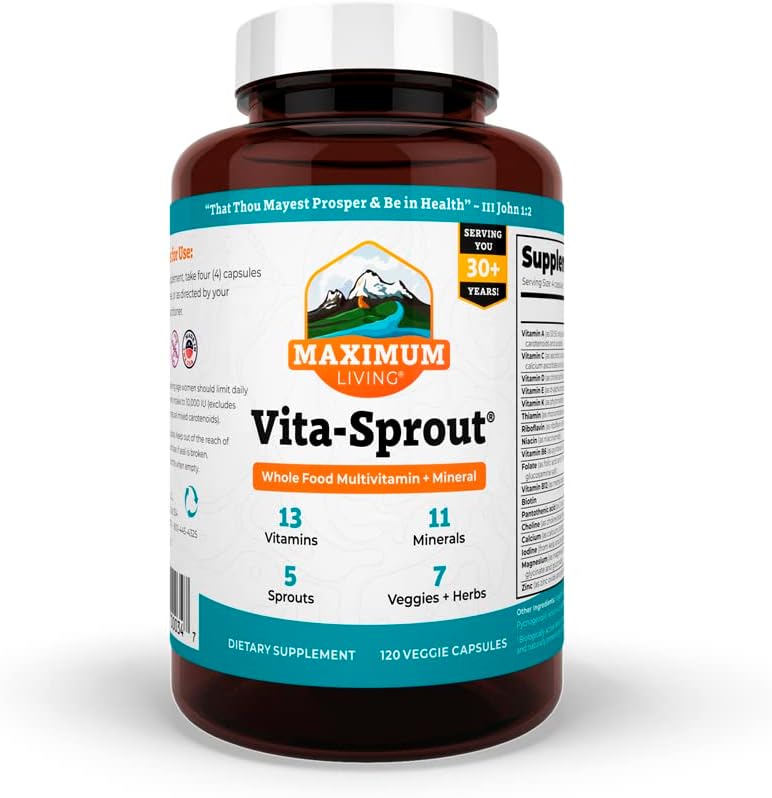Vita-Sprout Whole-Food Multivitamin & Phytonutrient Blend - 120 cápsulas