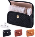 BAGSFY Organizador semanal de píldoras 3 veces al día en un lindo caso de la pila de tela, organizador de la píldora de la medicina, caja de la píldora, caja de la pila de viaje portátil, recipiente para medicamentos, vitaminas, aceites de pescado, suplementos