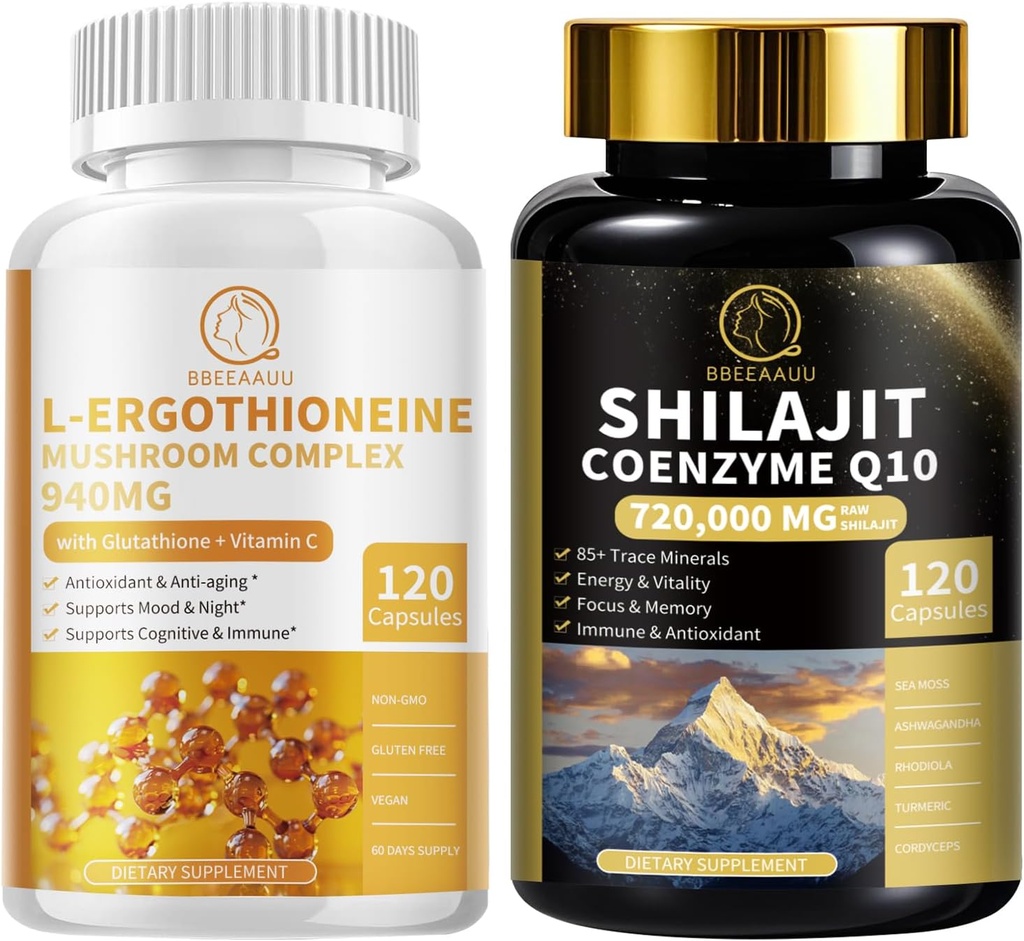 Shilajit Capsules with Sea Moss & Mushroom Complex Capsules Suplementos