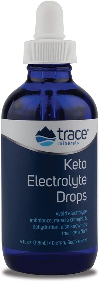 Trace Minerals Keto Electrolyte Drops - Soporte Muscle & Nerve Health - Suplemento de Nutrición Electrolítica de Ayuda Hidratación & Fitness - Suplemento de Ejercicio con Magnesio - 4 fl oz (24 Servimientos)