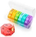 Organizador semanal de píldoras 4 veces al día, Caja de gran pill 7 días Caja de carga diaria con 28 Compartimientos extra grandes Container de píldoras de viaje portátil gran organizador de medicina para suplemento vitamina (White)