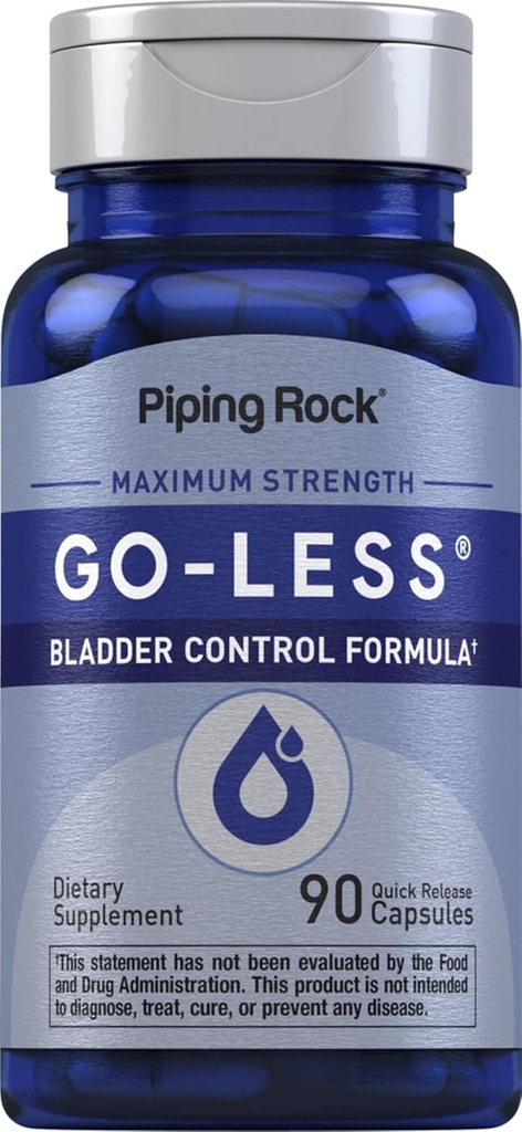 Piping Rock Bladder Control Pills for Women and Men latitud 90 Capsules  durable Maximum Strength Fórmula ¦ Pumpkin Seed Extract ← Non-GMO, Gluten Free Supplement