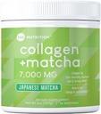 360 Nutrición Matcha Peptides de Collagen Hidrolyzed Powder, Té Verde de Matcha Japonesa para la Salud Gut, Soporte Conjunto, Energía, Piel de pelo " Nails, Gluten Free, Keto Friendly, Paleo, Non GMO (8oz (1 Conde))