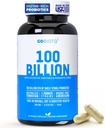 GOBIOTIX 100 millones - Suplemento de Enzimas Digestivos - Probióticos Multivitamina - Prebiótico Fiber Blend - 100 Billion CFU - Frutas Ecológicas y Verdes Blend - Vegan, No GMO - 30 cápsulas