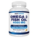Arazo Nutrition Wild Caught Omega 3 Fish Oil – 90 Soft Gels – 4.080mg High EPA 1200mg DHA 900mg Lemon Flavor Burpless Softgels