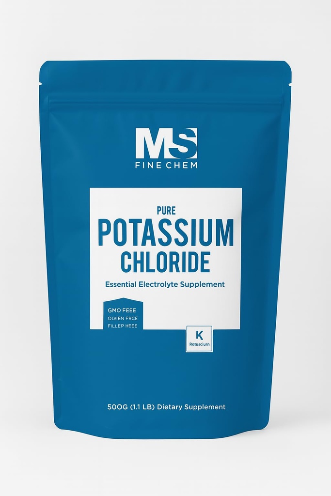 Potasio Chloride Powder - 500 gramos - 1.1 lb - Potassium Supplement Powder, Potassium Chloride Salt Substitute, Potassium Salt - Gluten Free, 200 mg por Serving