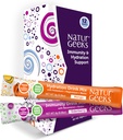 NutraGeeks Electrolitos Vegan Packets de Polvo – Electrolitos sin azúcar para la hidratación instantánea – Polvo hidratante con sabores de mango de Elderberry – Sin azúcar, 12 Servimientos