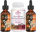 1500 MG Liposomal Active Hexose Correlated Suplemento 120 Soft Gels Bundle with 2000 MG Liposomal Mushroom Complex Drops 60 Servings