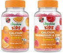 Calcio habitable con Vitamina D Niños + Magnesio de Calcio & Niños de Zinc - Gran Cata, Suplemento de Vitamina, Gluten Gratis, GMO Gratis, Chewable Gummy