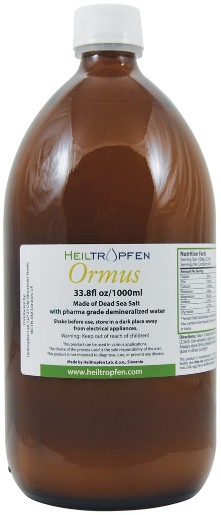 Ormus 33.8 Fl Oz - 1000 ml TENIDO Orme concentrado TENIDO Minerales atómicos