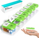 Odaro Extra Gran organizador semanal de píldoras 2 veces al día, caja de píldoras 7 días am Pm to Hold Daily Medicine Vitamin and Supplements - Green