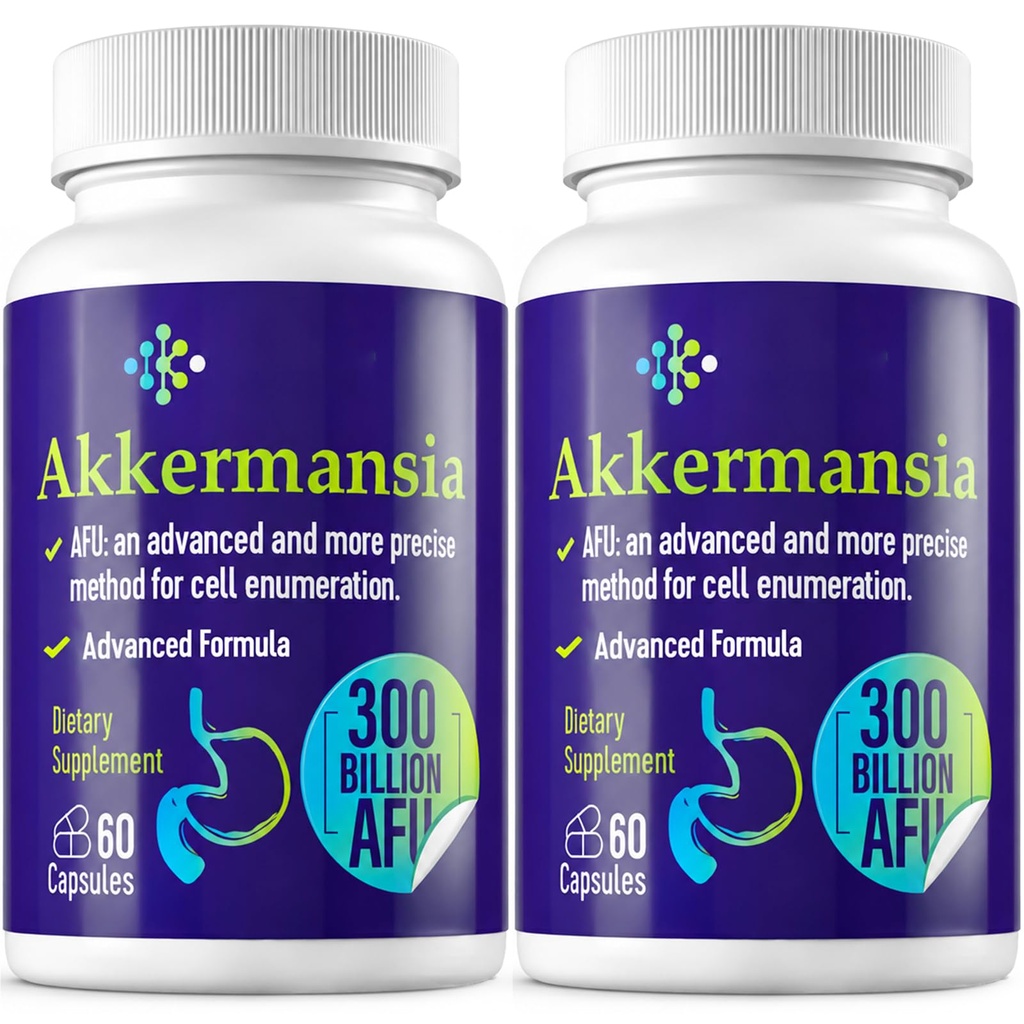 300 Billones AFU Akkermansia Probiótico para Hombres Mujer, Akkermansia Muciniphila para Más GLP-1 Producción, Digestivo, Gut & Immune, Gut Digestive Lining Function, 120 Conde