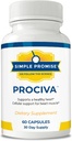 Prociva simple - Arjuna Bark Extract Heart Health Suplemento con ácido fólico, vitamina D & Magnesio - Herbal Blood Pressure Support & Healthy Heart Maintenance for Men & Women - 60 cápsulas