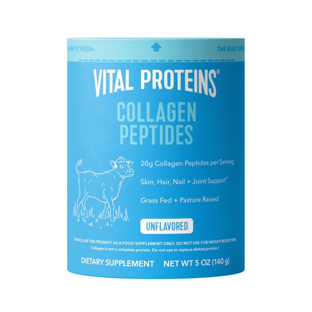Proteínas vitales Collagen Peptides Powder Suplemento para el cabello de la piel salud conjunta o soporte - Collagen hidrolizado - Desarrollado, 7 Servimientos