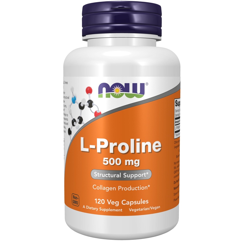 Ahora Foods L-Proline 500mg, Veg-Capsules, 120-Count (Pack of 2)