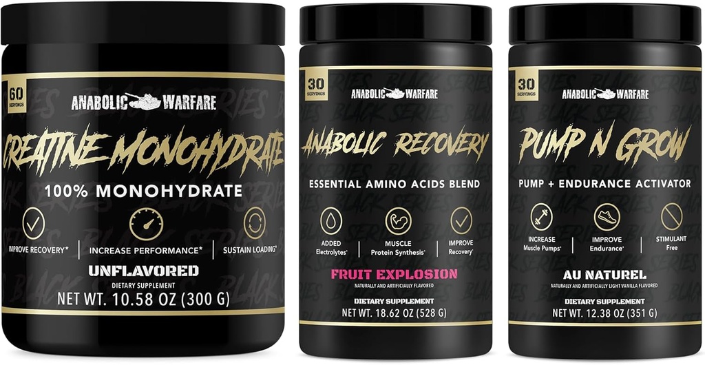Creatine Monohydrate Advanced Creatine Formular, Pump N Grow Stimulant Free Pump " Activador de resistencia y recuperación anabólico Aminoácidos esenciales Blend